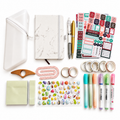 Luxury White Marble Journal Gift Set – Notebook, Pencil Case, Stickers & Stationery Box