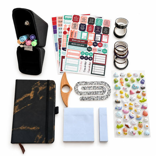 Black Aesthetic Stationery Gift Box | Journal & Planner Set
