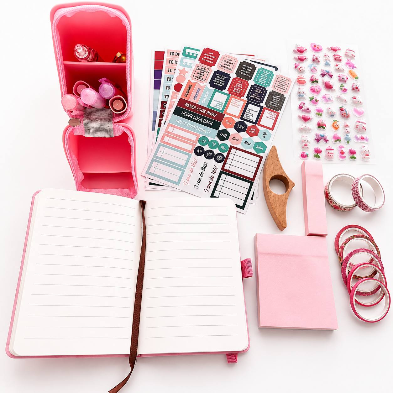 Pink Aesthetic Stationery Gift Box – Planner & Journal Set