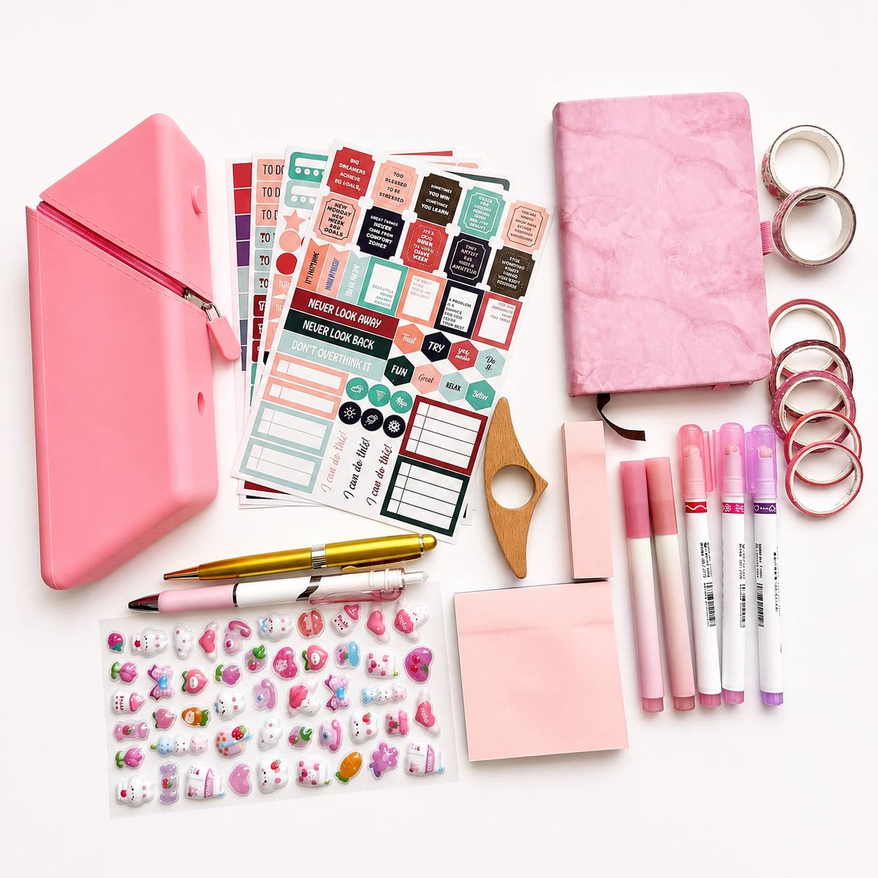 Pink Aesthetic Stationery Gift Box – Planner & Journal Set