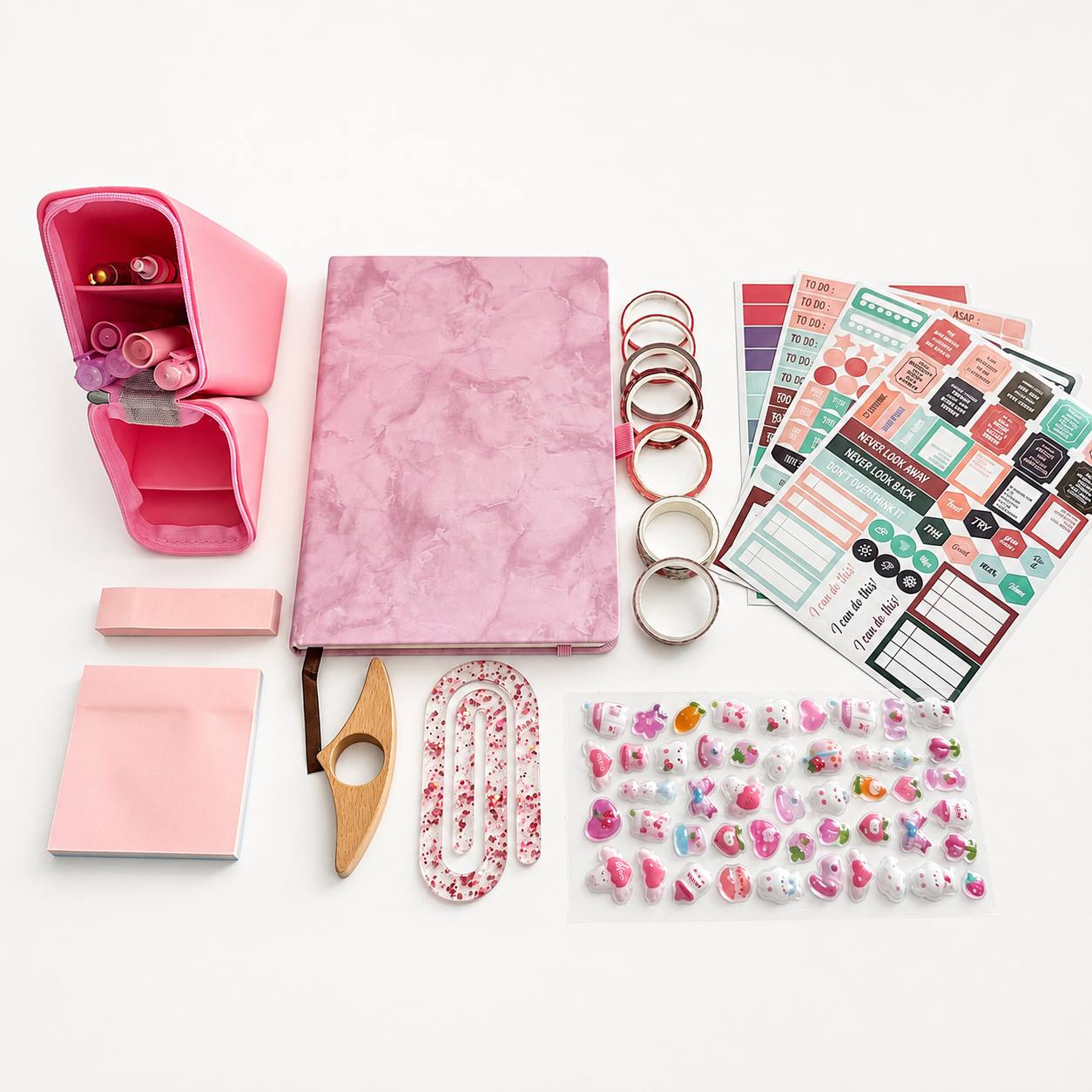 Pink Aesthetic Stationery Gift Box – Planner & Journal Set