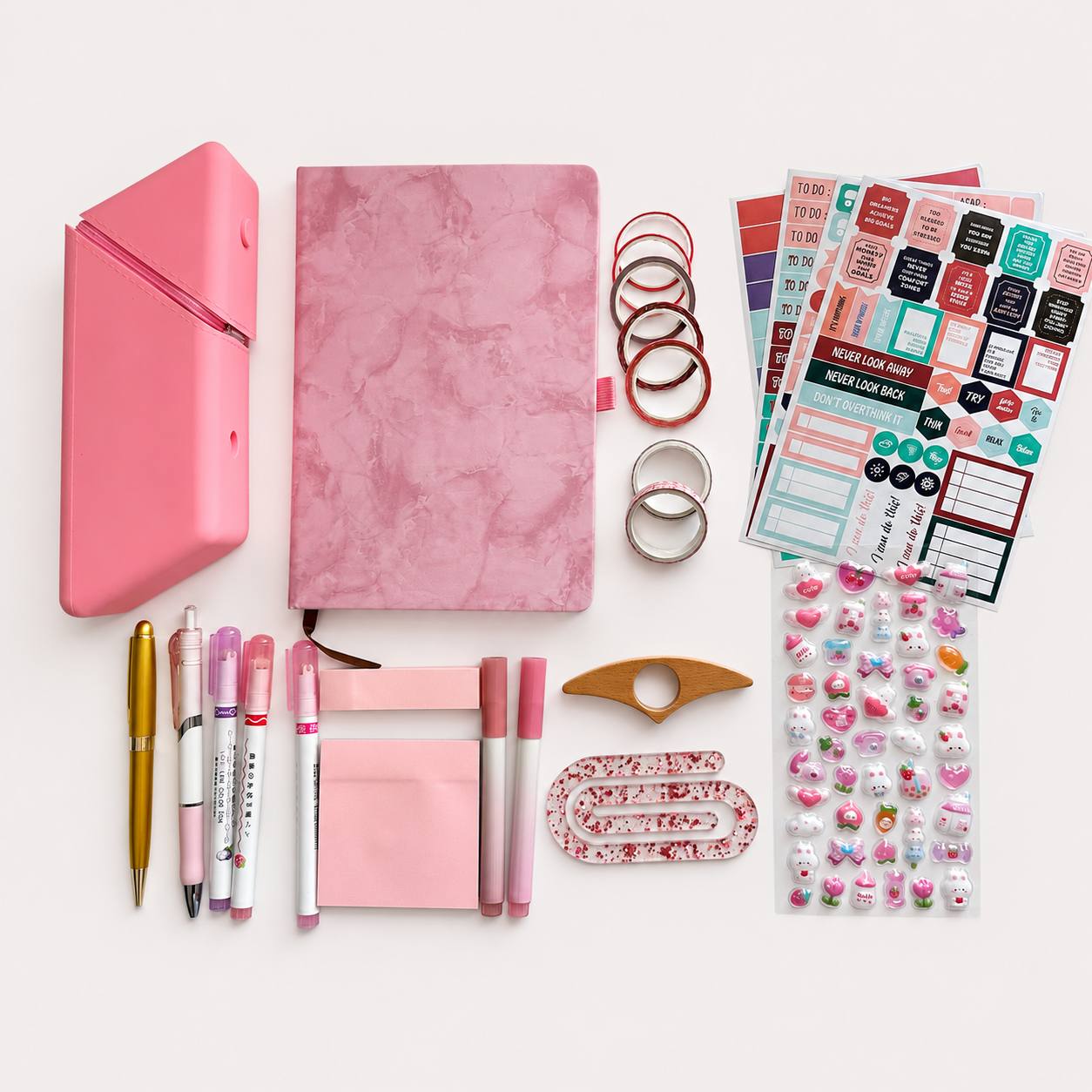 Pink Aesthetic Stationery Gift Box – Planner & Journal Set